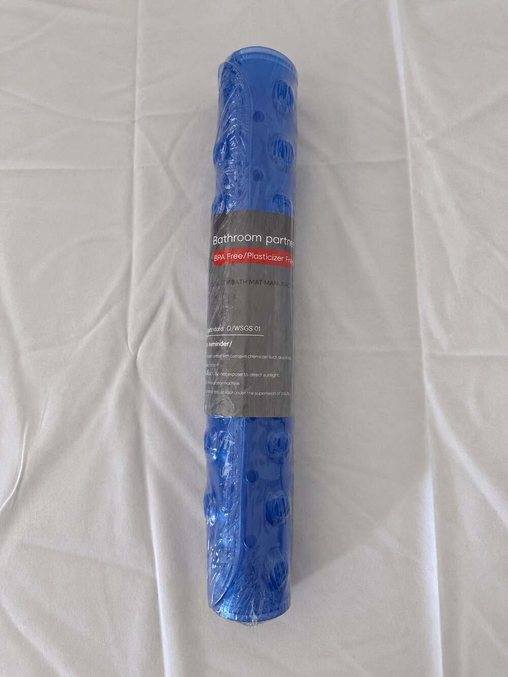 Bathroom Partner Bath Mat Blue PVC